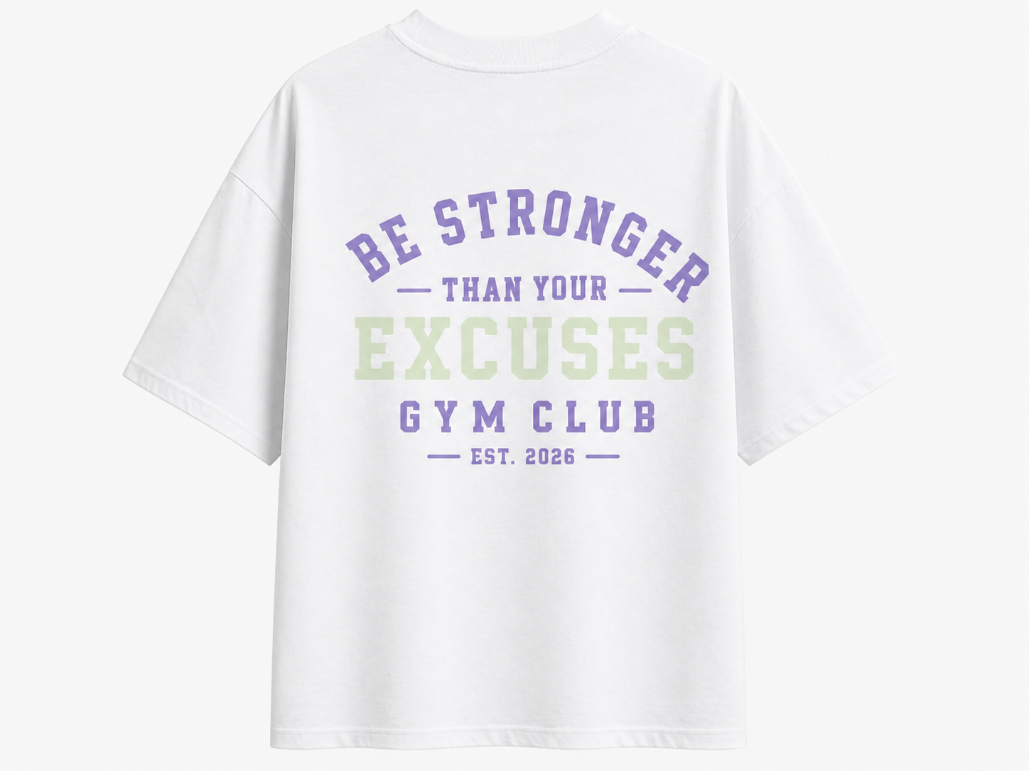 Be stronger than your excuses - Boxy Unisex T-Shirt in Größe S / Weiß