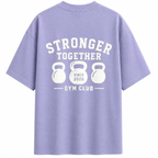 Stronger Together - Boxy Unisex T-Shirt in Größe XL / Flieder