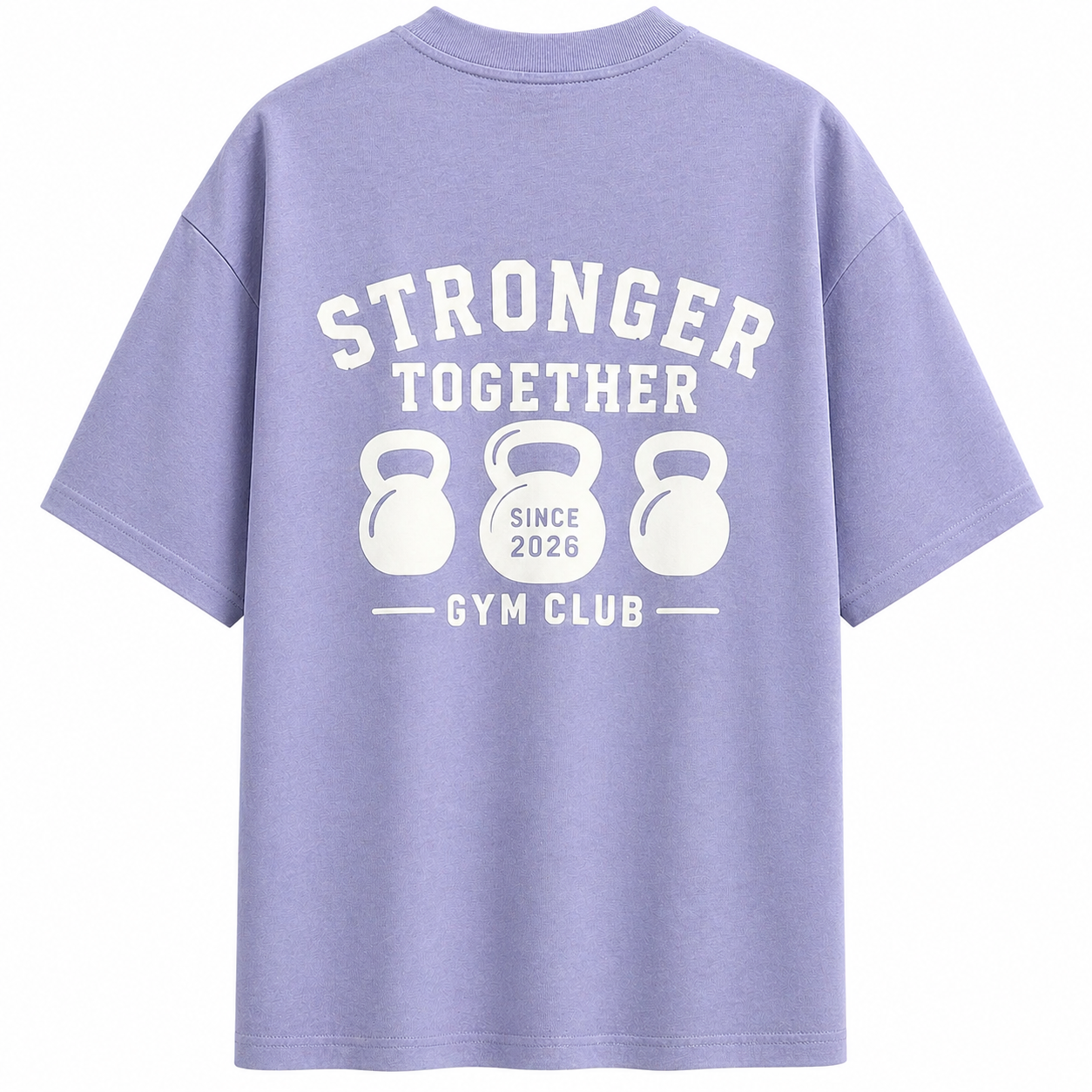 Stronger Together - Boxy Unisex T-Shirt in Größe XL / Flieder