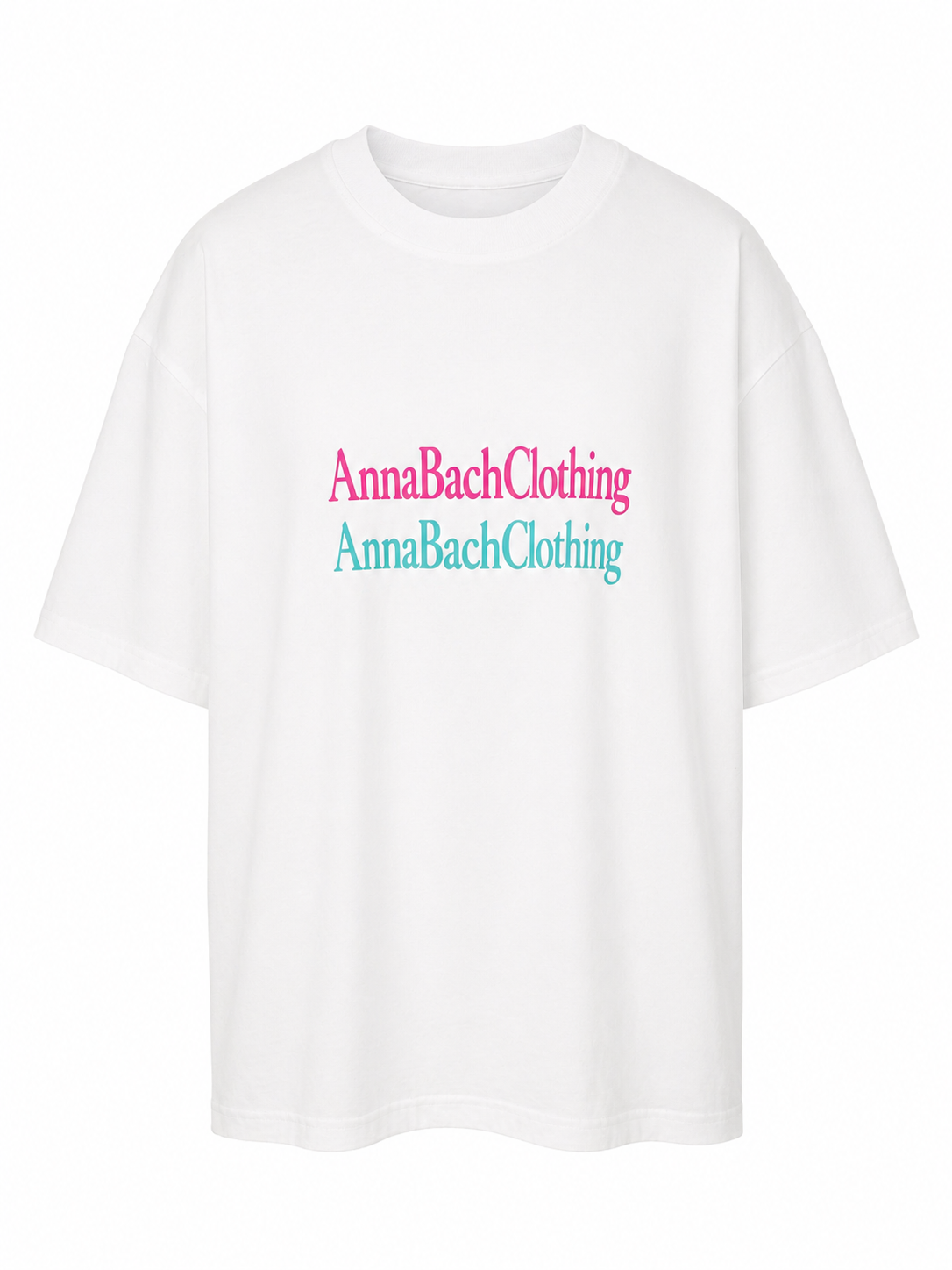 AnnaBachClothing – Boxy Unisex T-Shirt in Größe M / Weiß