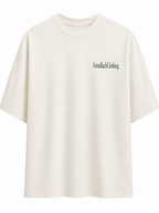 Train with love - Boxy Unisex T-Shirt in Größe S / Creme meliert