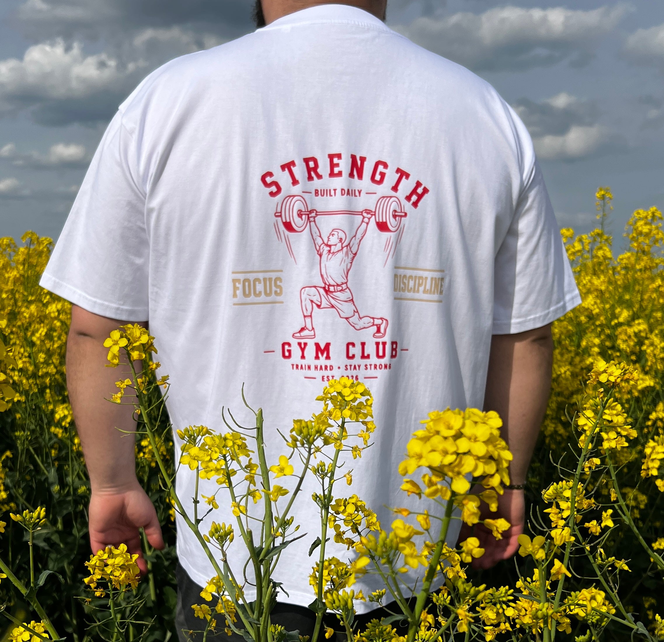 Build your strength - Boxy Unisex T-Shirt in Größe 3XL / Weiß